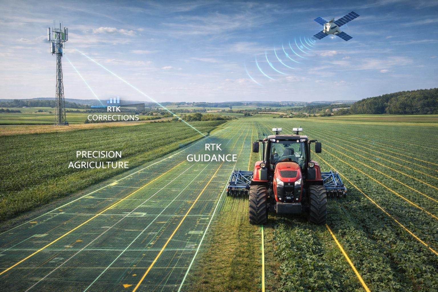 Precision agriculture guidance with RTK GNSS