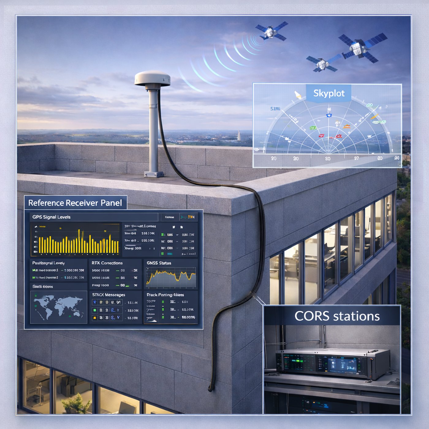 CORS reference station for RTK GNSS
